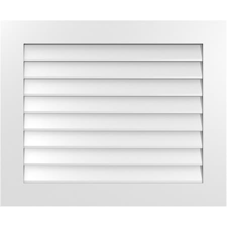 Ekena Millwork Vertical Surface Mount PVC Gable Vent: Non-Functional, w/3-1/2"W x 1"H, Standard Frame, 34"W x 28"H GVPVE34X2801SN